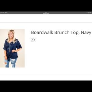 Boardwalk Brunch Top, Navy